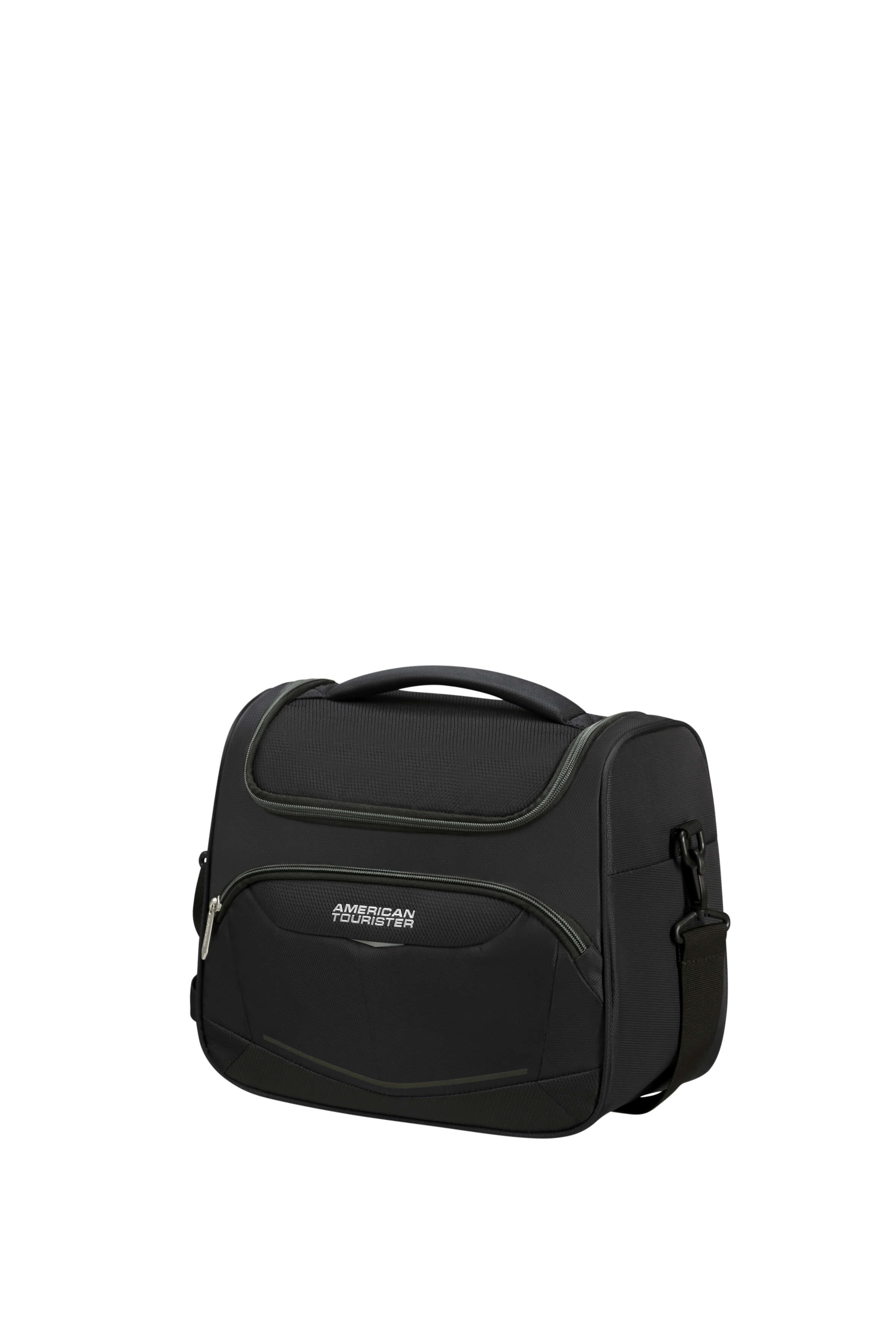 American Tourister Valigia Da Cabina Upright SummerRide - 48L, 55x40x20 Cm, 2 Ruote, Poliestere Nero, Bagaglio A Mano